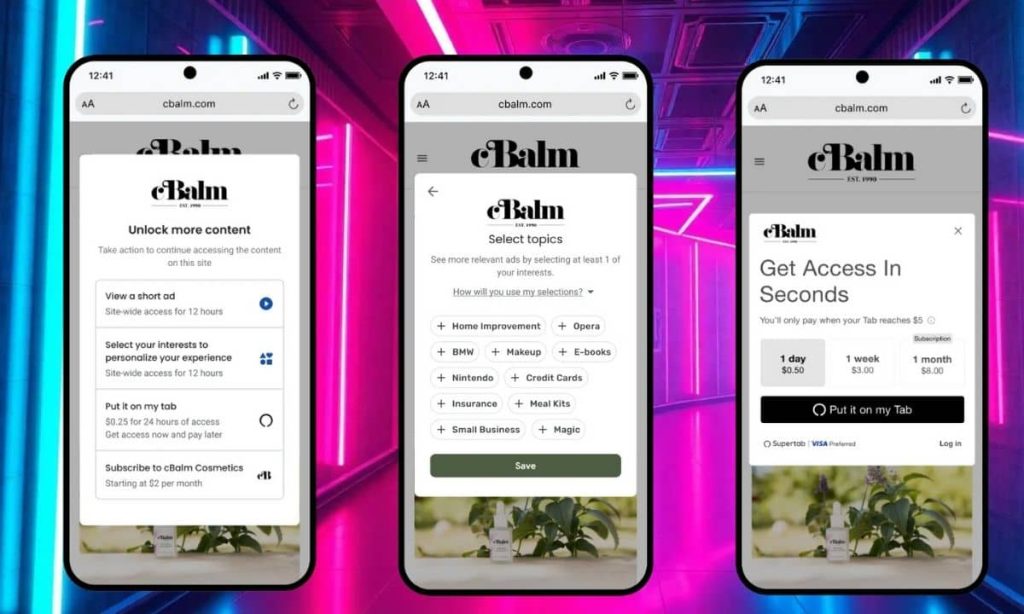 capturas de google offerwall sobre un pasillo de colores neón