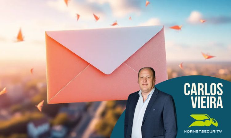 a card envelope mail floating on a digital world, vibrant